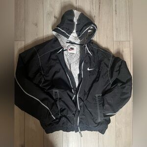 Vintage Black white and grey Nike windbreaker